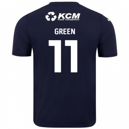 Kandiny Bambino Maglia Andre Green #11 Blu Navy Kit Gara Away 2024/25 Maglietta