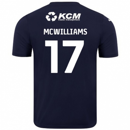 Kandiny Dzieci Shaun Mcwilliams #17 Granatowy Wyjazdowa Koszulka 2024/25 Koszulki Klubowe