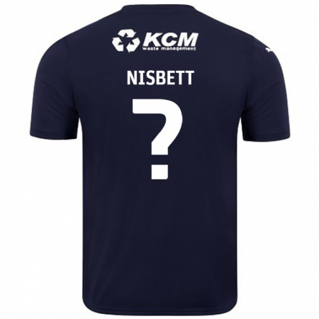 Kandiny Niño Camiseta Kanye Nisbett #0 Azul Marino 2ª Equipación 2024/25 La Camisa México