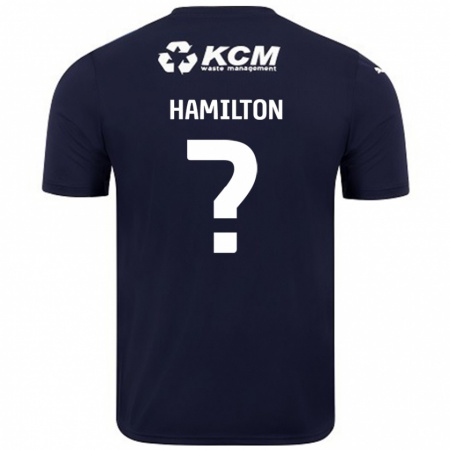 Kandiny Niño Camiseta Bailey Hamilton #0 Azul Marino 2ª Equipación 2024/25 La Camisa México