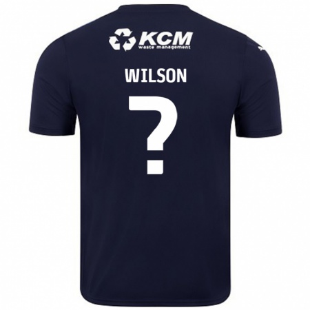 Kandiny Bambino Maglia Reece Wilson #0 Blu Navy Kit Gara Away 2024/25 Maglietta