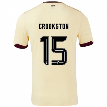 Kandiny Niño Camiseta Gregor Crookston #15 Crema Burdeos 2ª Equipación 2024/25 La Camisa