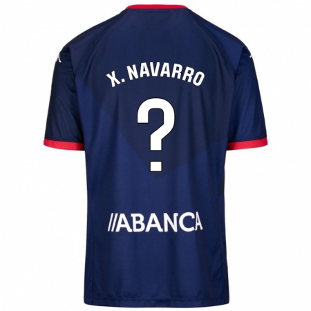 Kandiny Niño Camiseta Ximo Navarro #23 Azul Marino 2ª Equipación 2024/25 La Camisa