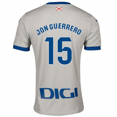 Kandiny Bambino Maglia Julen Jon Guerrero #15 Grigio Chiaro Kit Gara Away 2024/25 Maglietta