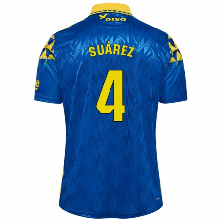 Kandiny Niño Camiseta Alex Suárez #4 Azul Amarillo 2ª Equipación 2024/25 La Camisa México