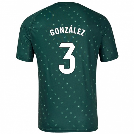 Kandiny Kinder Edgar González #3 Dunkelgrün Auswärtstrikot Trikot 2024/25 T-Shirt Österreich