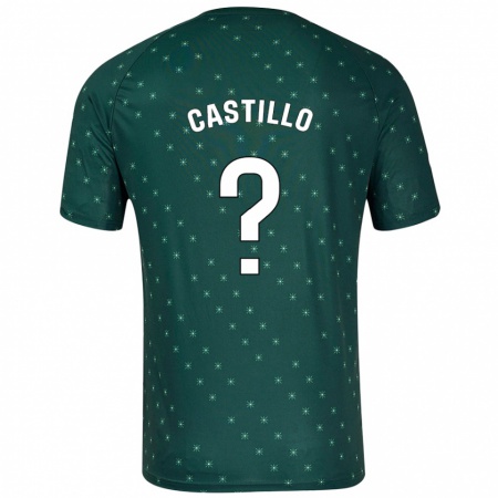 Kandiny Bambino Maglia Pablo Castillo #0 Verde Scuro Kit Gara Away 2024/25 Maglietta