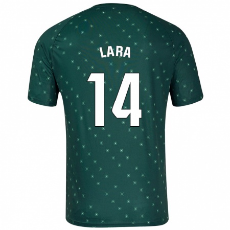 Kandiny Bambino Maglia Luis Lara #14 Verde Scuro Kit Gara Away 2024/25 Maglietta