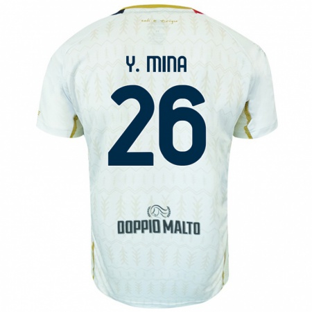 Kandiny Kinder Yerry Mina #26 Weiß Auswärtstrikot Trikot 2024/25 T-Shirt Österreich