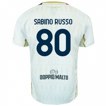 Kandiny Niño Camiseta Alessandro Sabino Russo #80 Blanco 2ª Equipación 2024/25 La Camisa