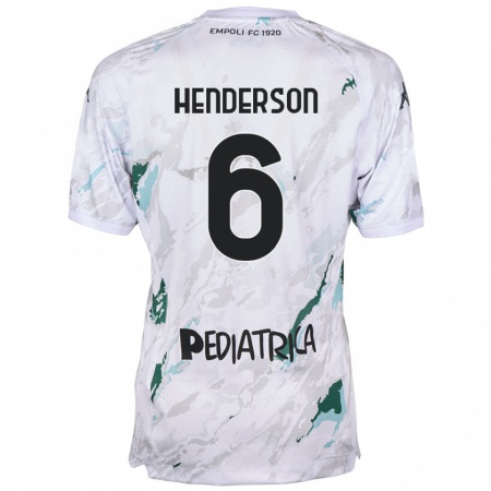 Kandiny Bambino Maglia Liam Henderson #6 Grigio Kit Gara Away 2024/25 Maglietta