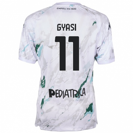 Kandiny Kinderen Emmanuel Gyasi #11 Grijs Uitshirt Uittenue 2024/25 T-Shirt België