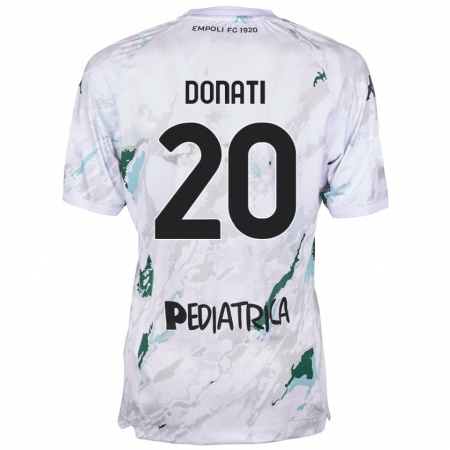 Kandiny Kinder Francesco Donati #20 Grau Auswärtstrikot Trikot 2024/25 T-Shirt Österreich