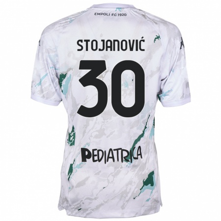 Kandiny Kinder Petar Stojanović #30 Grau Auswärtstrikot Trikot 2024/25 T-Shirt Österreich