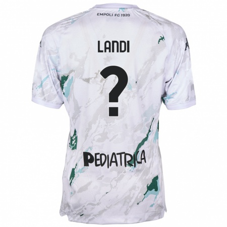 Kandiny Bambino Maglia Jacopo Landi #0 Grigio Kit Gara Away 2024/25 Maglietta