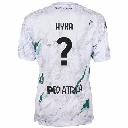 Kandiny Bambino Maglia Denaldo Hyka #0 Grigio Kit Gara Away 2024/25 Maglietta