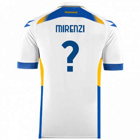 Kandiny Bambino Maglia Andrea Mirenzi #0 Bianco Kit Gara Away 2024/25 Maglietta