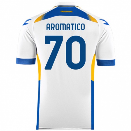 Kandiny Bambino Maglia Raul Aromatico #70 Bianco Kit Gara Away 2024/25 Maglietta