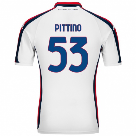 Kandiny Bambino Maglia Tommaso Pittino #53 Bianco Kit Gara Away 2024/25 Maglietta