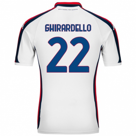 KandinyキッズTommaso Ghirardello#22白アウェイシャツ2024/25ジャージーユニフォーム