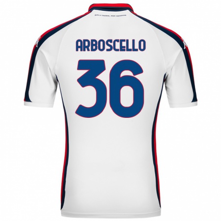 KandinyキッズRiccardo Arboscello#36白アウェイシャツ2024/25ジャージーユニフォーム