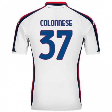 Kandiny Bambino Maglia Lorenzo Colonnese #37 Bianco Kit Gara Away 2024/25 Maglietta