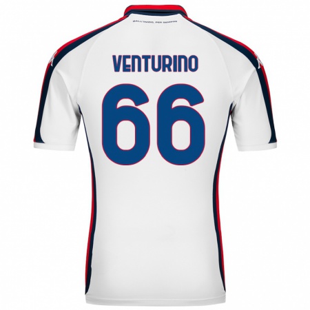 KandinyキッズLorenzo Venturino#66白アウェイシャツ2024/25ジャージーユニフォーム