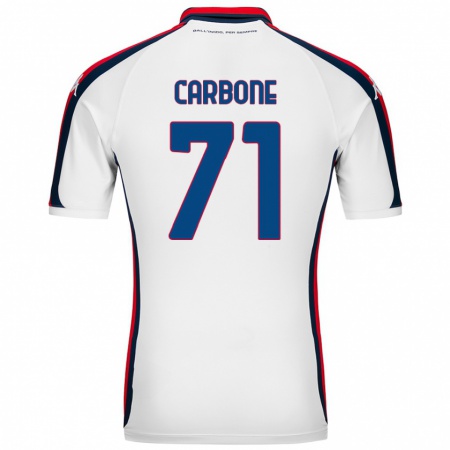 KandinyキッズFilippo Carbone#71白アウェイシャツ2024/25ジャージーユニフォーム