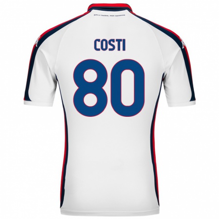 Kandiny Bambino Maglia Fabiana Costi #80 Bianco Kit Gara Away 2024/25 Maglietta