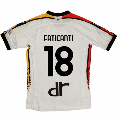 KandinyキッズGiacomo Faticanti#18白 黒アウェイシャツ2024/25ジャージーユニフォーム