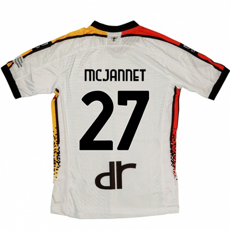 Kandiny Kinder Ed Mcjannet #27 Weiß Schwarz Auswärtstrikot Trikot 2024/25 T-Shirt Österreich