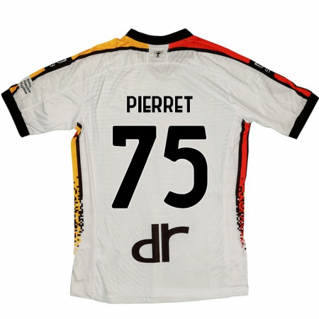 Kandiny Bambino Maglia Balthazar Pierret #75 Bianco Nero Kit Gara Away 2024/25 Maglietta