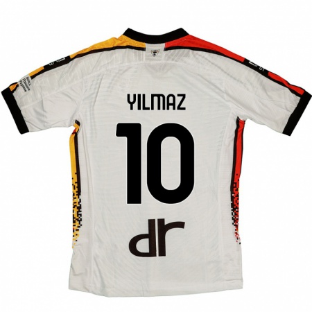 KandinyキッズEnes Yilmaz#10白 黒アウェイシャツ2024/25ジャージーユニフォーム