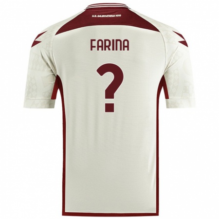 Kandiny Bambino Maglia Alfredo Farina #0 Colore Crema Kit Gara Away 2024/25 Maglietta