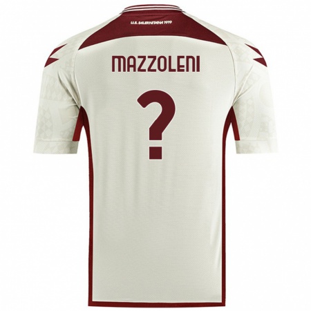 Kandiny Bambino Maglia Riccardo Mazzoleni #0 Colore Crema Kit Gara Away 2024/25 Maglietta