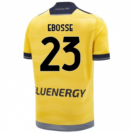 Kandiny Kinderen Enzo Ebosse #23 Goud Uitshirt Uittenue 2024/25 T-Shirt België