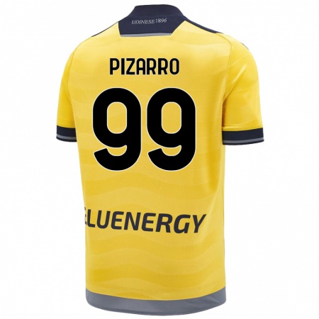 Kandiny Kinder Damián Pizarro #99 Golden Auswärtstrikot Trikot 2024/25 T-Shirt Österreich