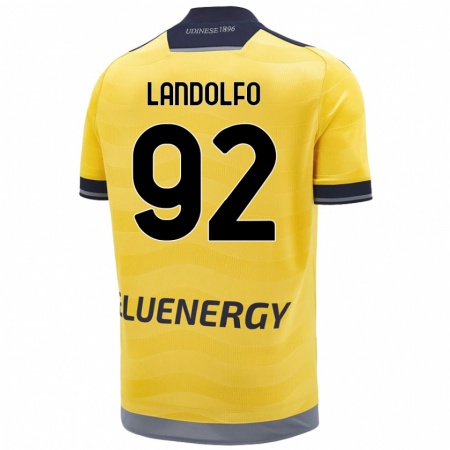 Kandiny Barn Tommaso Landolfo #92 Gyllene Bortatröja Matchtröjor 2024/25 Tröjor T-Tröja