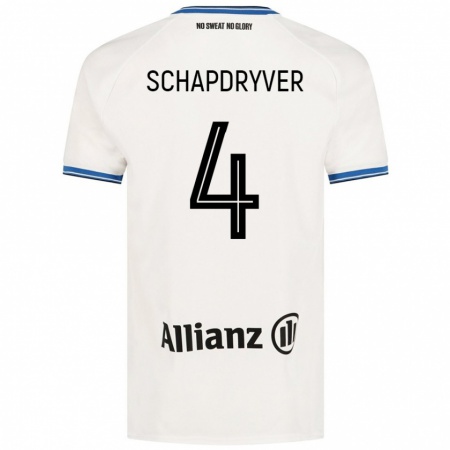 Kandiny Bambino Maglia Emely Schapdryver #4 Bianco Kit Gara Away 2024/25 Maglietta