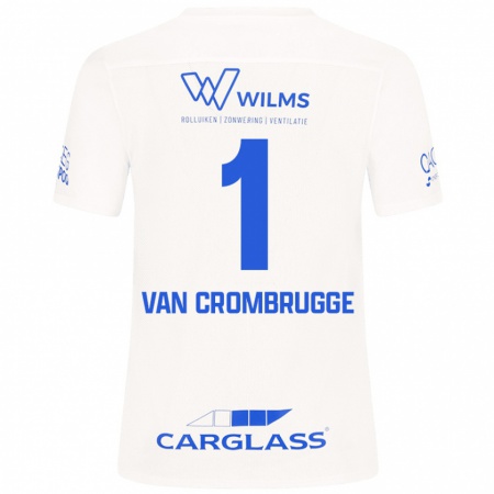 KandinyキッズHendrik Van Crombrugge#1白アウェイシャツ2024/25ジャージーユニフォーム