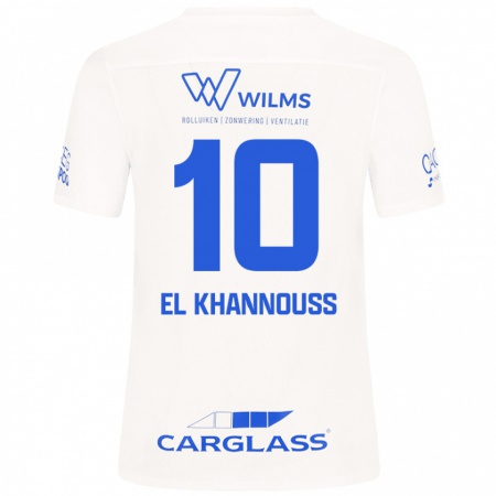 Kandiny Criança Camisola Bilal El Khannouss #10 Branco Alternativa 2024/25 Camisa Brasil