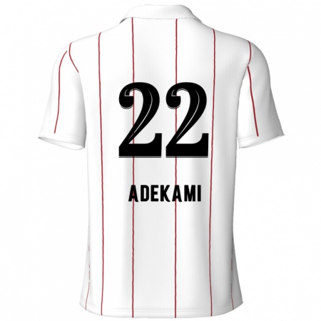 Kandiny Bambino Maglia Farouck Adekami #22 Bianco Nero Kit Gara Away 2024/25 Maglietta