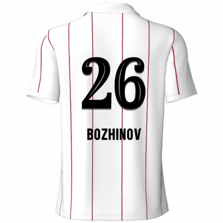 KandinyキッズRosen Bozhinov#26白 黒アウェイシャツ2024/25ジャージーユニフォーム