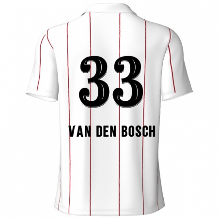 Kandiny Barn Zeno Van Den Bosch #33 Vit Svart Bortatröja Matchtröjor 2024/25 Tröjor T-Tröja