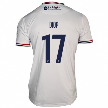 Kandiny Kinder Ousmane Diop #17 Weiß Auswärtstrikot Trikot 2024/25 T-Shirt Österreich