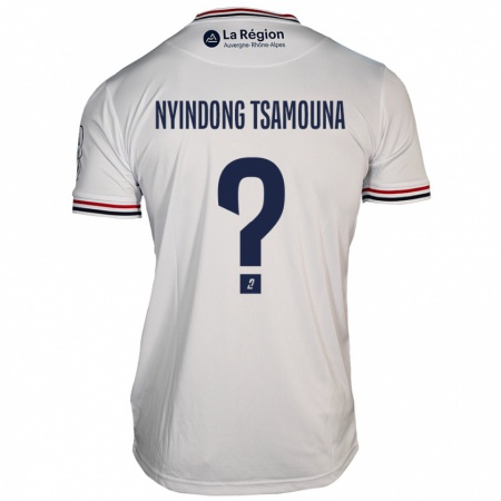 KandinyキッズJean Nyindong Tsamouna#0白アウェイシャツ2024/25ジャージーユニフォーム