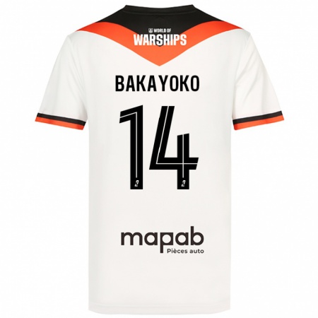 Kandiny Niño Camiseta Tiemoué Bakayoko #14 Blanco 2ª Equipación 2024/25 La Camisa