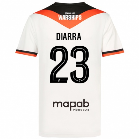 Kandiny Bambino Maglia Stéphane Diarra #23 Bianco Kit Gara Away 2024/25 Maglietta