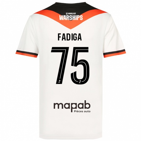 Kandiny Bambino Maglia Bandiougou Fadiga #75 Bianco Kit Gara Away 2024/25 Maglietta