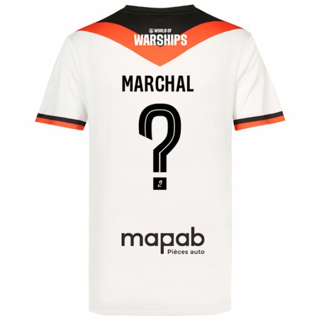 Kandiny Bambino Maglia Noam Marchal #0 Bianco Kit Gara Away 2024/25 Maglietta